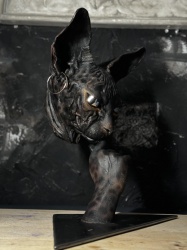 Opera d'arte Gatto Sphynx in resina - Img 2