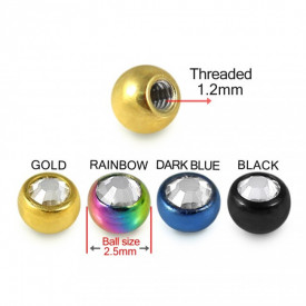 Pallina Gold Brillantino Bianco 1,2ø ; 2,5mm - Img 2