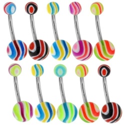 Piercing Ombelico in UV Multi Color n°6 - Img 2