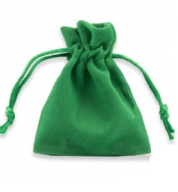 Sacchetti Regalo Di Velluto Doppio Laccio 7x9cm 1pz Verde