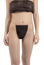 Tanga Donna Golmar alta qualità TNT polipropilene doppio filamento molto resistente colore tabacco 100 PZ