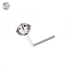Piercing sterile Nostril Bianco 0,8Ø mm Brillantino 2mm - 10 pezzi