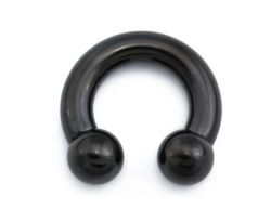 Bilanciere Circolare Interno in Acciaio Nero 6mm (2g)x 16mm