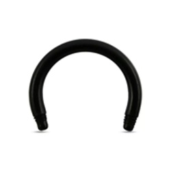 Circular Barbell In Teflon 1.2x10mm - BLACK