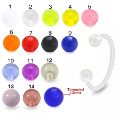 Circular Barbell In Teflon 1.2x8mm - ORANGE (6)