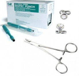 Kit per Dermal Completo 4 Pinze+Dermal+Punch