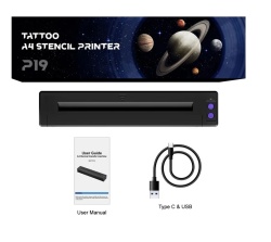 Stampante wireless P19 Tattoo Printer Thermal + Rotolo stencil omaggio - Img 4