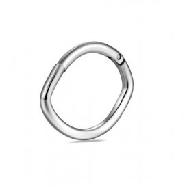 Surgical Steel Oval Shape Classic Hinged Segment Clicker Ring 1.2x10mm
