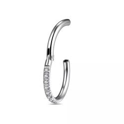 Circular Clicker Silver con Brillantino bianco 1.0ø X 7mm - Img 2