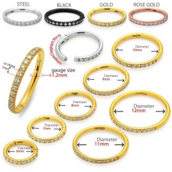 Circular Clicker Silver con Brillantino bianco 1.2ø X 12mm - Img 3