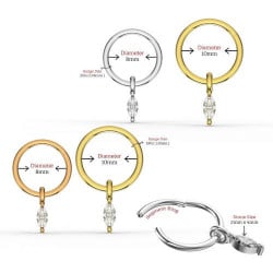 Hinged Segment Clicker Con Ciondolo Oro 1.0x8mm - Img 3