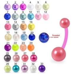 Piercing Ombelico in UV Perle Viola