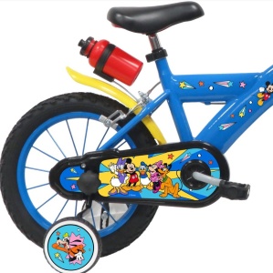 Bicicleta Denver Mickey Mouse, 14 inch, albastra, frana de mana pe ambele roti, claxon, sticla de apa, aparatoare noroi fata si spate, spite metalice, roti gonflabile - Img 3