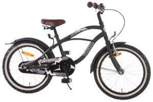 Bicicletă E&L Black Cruiser 18 inch, sa pe arcuri, frână V față, frână in butuc spate, cric metalic, 95% asamblată - Img 2