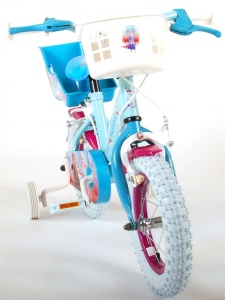 Bicicleta E&L Disney Frozen 12 inch, frana de mana pe ambele roti, scaun si ghidon reglabil, suport pentru papusi, cosulet pe ghidon, roti gonflabile - Img 8