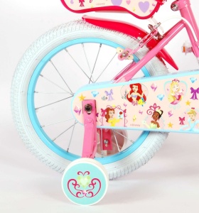 Bicicleta E&L Disney Princess 16 inch Pink, frana de mana pe ambele roti, scaun si ghidon reglabil, suport pentru papusi, cosulet pe ghidon, roti gonflabile - Img 6