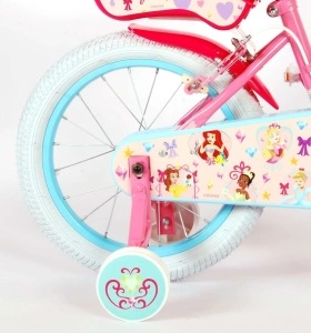 Bicicleta E&L Disney Princess 16 inch Pink, frana de mana pe ambele roti, scaun si ghidon reglabil, suport pentru papusi, cosulet pe ghidon, roti gonflabile - Img 6