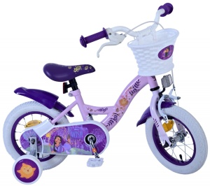 Bicicleta E&L Disney Wish 12 inch, frana de mana pe roata fata, scaun si ghidon reglabil, spite metalice, roti gonflabile, stopuri reflectorizante