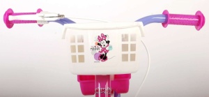 Bicicleta E&L Minnie Mouse 12 inch Cutest Ever, frana de mana pe roata fata, scaun si ghidon reglabil, suport pentru papusi, cosulet pe ghidon, roti gonflabile - Img 2