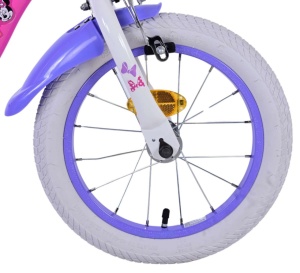 Bicicleta E&L Minnie Mouse 14 inch Bow Tie, frana de mana pe roata fata, scaun si ghidon reglabil, cosulet pe ghidon, roti gonflabile, stopuri reflectorizante - Img 4
