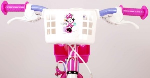 Bicicleta E&L Minnie Mouse 14 inch Cutest Ever, frana de mana pe ambele roti, scaun si ghidon reglabil, suport pentru papusi, cosulet pe ghidon, roti gonflabile - Img 2