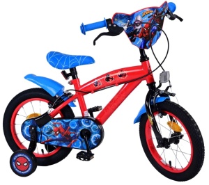 Bicicleta E&L Spiderman FW 14 inch, frana de mana pe ambele roti, scaun si ghidon reglabil, roti gonflabile, stopuri reflectorizante - Img 8