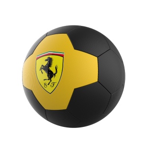 Mingie de fotbal Ferrari, marimea 5, galben / negru