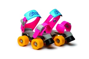Patine cu rotile Mini Jet masura reglabila 24-36, culoare roz