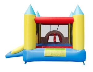 Saltea gonflabila Play Center 4 in 1 cu tobogan, loc de joaca cu bile si cos de baschet - Img 6