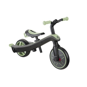 Tricicleta Globber EXPLORER 4 in 1, functie free wheel, scaun ajustabil, roti EVA, centura siguranta in 5 puncte, culoare verde pal - Img 3