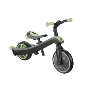 Tricicleta Globber EXPLORER 4 in 1, functie free wheel, scaun ajustabil, roti EVA, centura siguranta in 5 puncte, culoare verde pal - Img 3