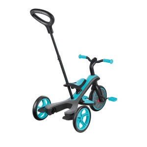 Tricicleta Globber EXPLORER 4 in 1, functie free wheel, scaun ajustabil, roti EVA, centura siguranta in 5 puncte, culoare turquoise - Img 6