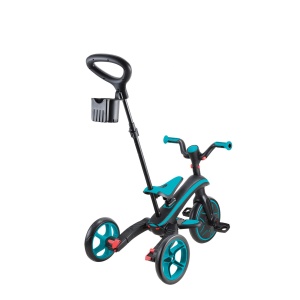 Tricicleta Globber EXPLORER PLIABLA 4 in 1, functie free wheel, scaun ajustabil, roti EVA, centura siguranta in 5 puncte, culoare turquoise - Img 8