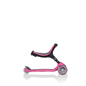 Trotineta Globber GO UP 3 in 1, pliabila, ghidon si scaun ajustabile pe inaltime, rulmenti ABEC 5, culoare roz - Img 2