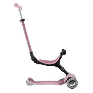 Trotineta Globber GO UP ACTIVE ECOLOGIC 3 in 1, ghidon si scaun ajustabile, rulmenti ABEC 9, culoare roz pal - Img 2
