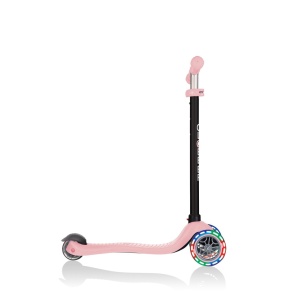 Trotineta Globber GO UP SPORTY 3 in 1, ghidon ajustabil, roti cu lumini, culoare roz pastel - Img 4
