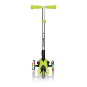 Trotineta Globber PRIMO pliabila cu lumini, ghidon ajustabil 3 nivele, rulmenti ABEC 5, culoare verde