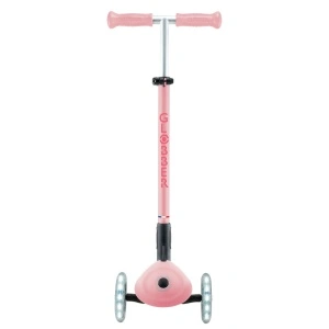 Trotineta Globber PRIMO PLUS, pliabila, roti LED, ghidon ajustabil pe 4 nivele de intaltime, culoare roz pastel - Img 2