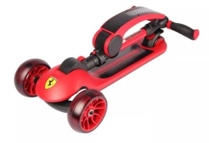 Trotineta pliabila Ferrari Twist rosie cu scaun - Img 3