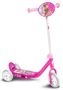 Trotineta Stamp Barbie, cu 3 roti, ghidon reglabil, platforma antiderapanta