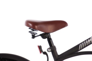 Bicicletă E&L Black Cruiser 18 inch, sa pe arcuri, frână V față, frână in butuc spate, cric metalic, 95% asamblată - Img 3