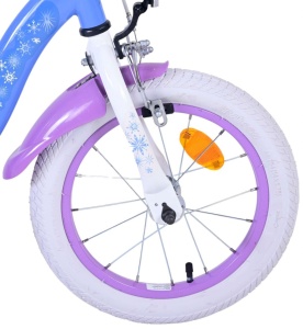 Bicicleta E&L Disney Frozen 14 inch ND, frana de mana pe roata fata, scaun si ghidon reglabil, cosulet pe ghidon, roti gonflabile, stopuri reflectorizante - Img 8