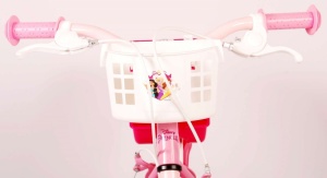 Bicicleta E&L Disney Princess 14 inch Pink, frana de mana pe ambele roti, scaun si ghidon reglabil, suport pentru papusi, cosulet pe ghidon, roti gonflabile - Img 3