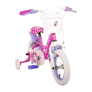 Bicicleta E&L Minnie Mouse 12 inch Cutest, frana de mana pe ambele roti, scaun si ghidon reglabil, spite metalice, roti gonflabile, stopuri reflectorizante - Img 3