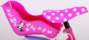 Bicicleta E&L Minnie Mouse 14 inch Cutest Ever, frana de mana pe ambele roti, scaun si ghidon reglabil, suport pentru papusi, cosulet pe ghidon, roti gonflabile - Img 3