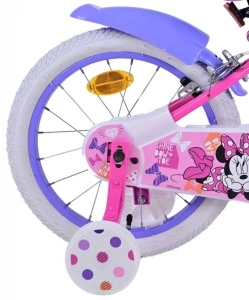 Bicicleta E&L Minnie Mouse 16 inch Bow Tie, frana de mana pe ambele roti, scaun si ghidon reglabil, cosulet pe ghidon, roti gonflabile, stopuri reflectorizante - Img 5