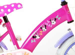 Bicicleta E&L Minnie Mouse 16 inch Cutest Ever, frana de mana pe roata fata, scaun si ghidon reglabil, suport pentru papusi, cosulet pe ghidon, roti gonflabile - Img 7