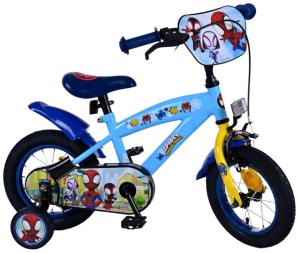 Bicicleta E&L Spidey si prietenii 12 inch, frana in butuc pentru roata spate, scaun si ghidon reglabil, spite metalice, roti gonflabile