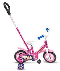 Bicicleta Stamp Minnie 10 inch cu bara de impins