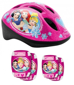 Combo set Disney Princess, casca reglabila, genunchiere si cotiere, 3-6 ani, Stamp